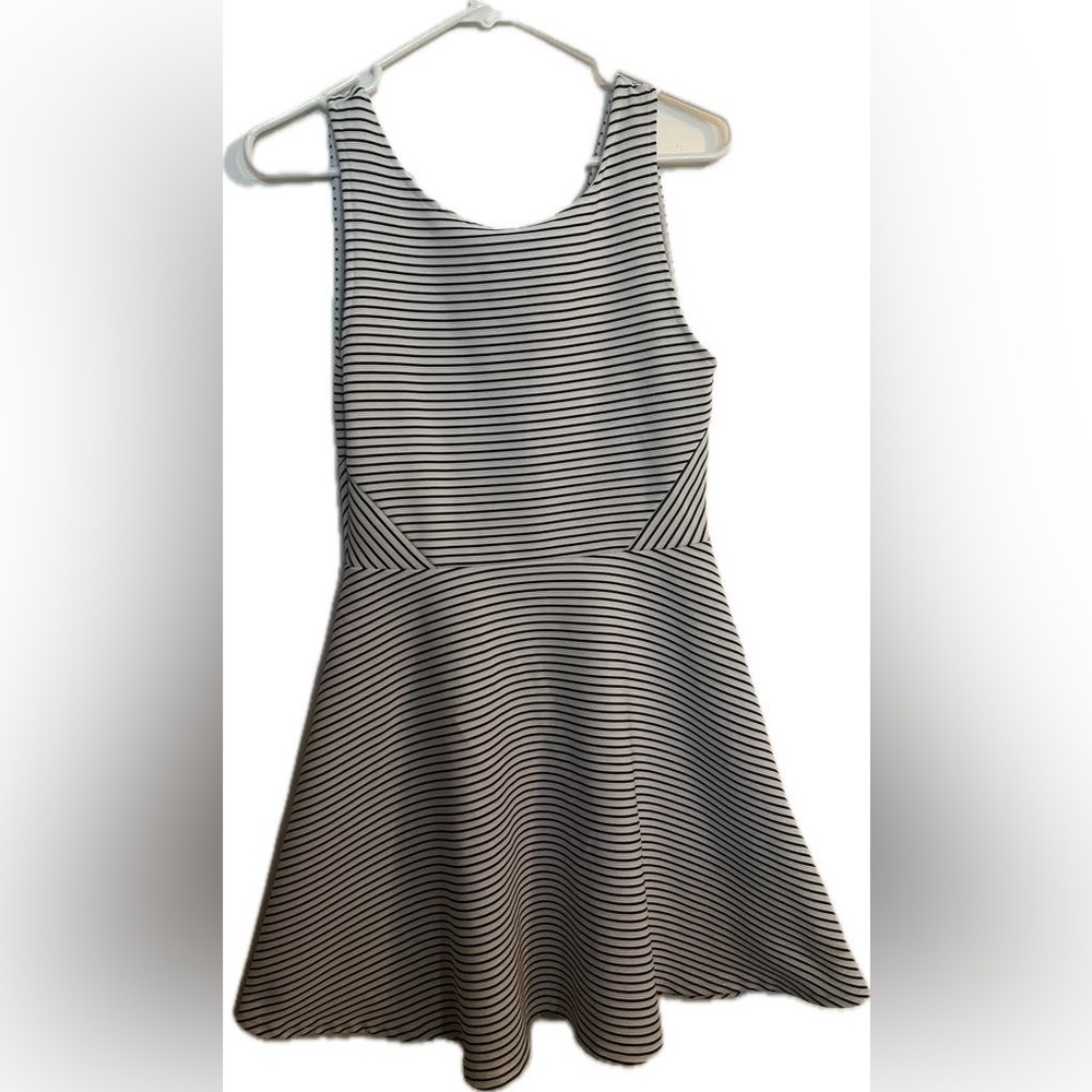 h&M Divided Striped Black and White Dress